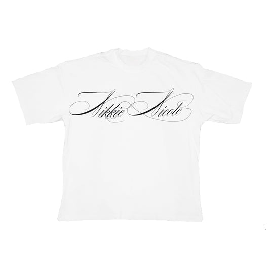 White Scripture Tee