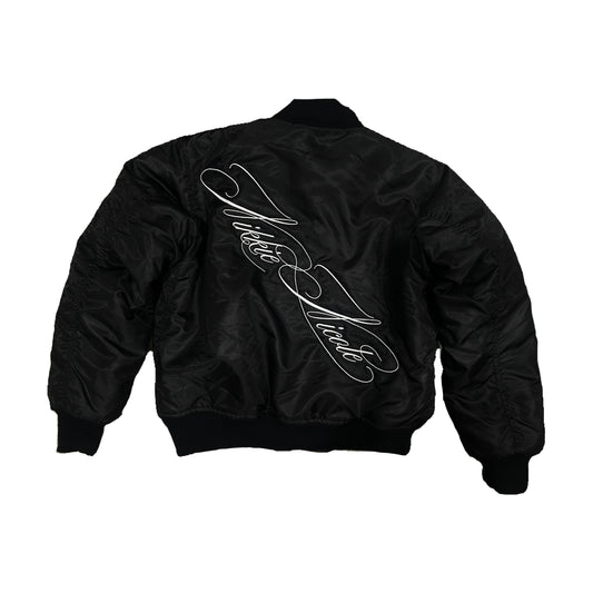 Embroidered Scripture Bomber